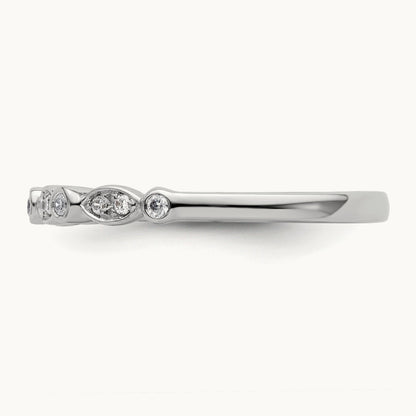 Diamond Wedding Band, 14K White Gold