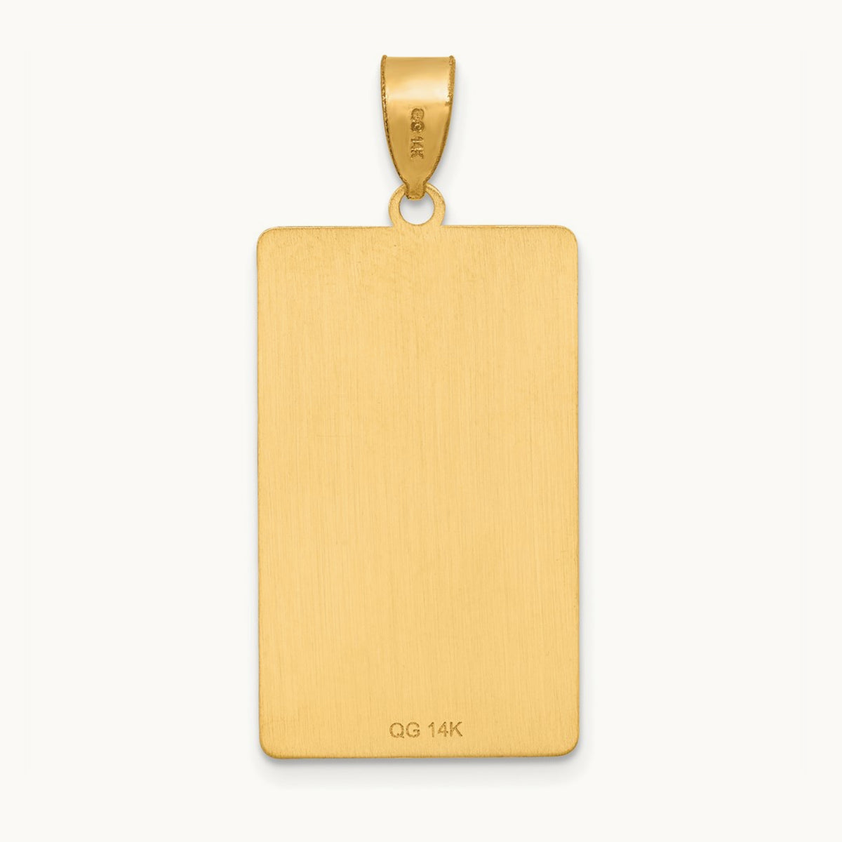 The Moon Tarot Card Pendant, 14K Yellow Gold