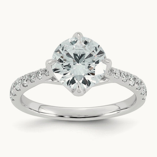 Round Center Ring, 2.25-3.50 ct tw Lab-Grown Diamond