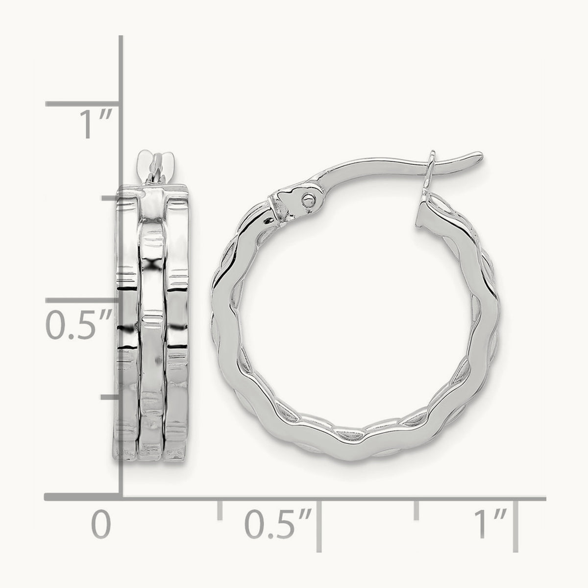 Polished and Textured Hoop Earrings — photo set