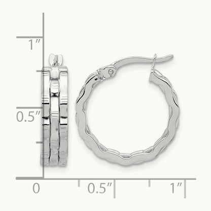 Polished and Textured Hoop Earrings — photo set