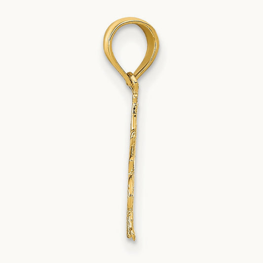 GAMBLER w/Cards Pendant, 14K