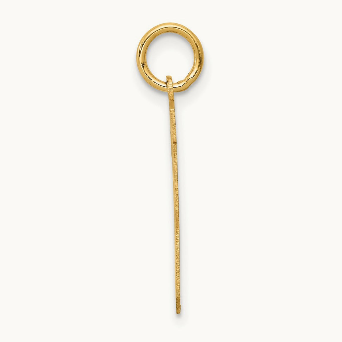 Medium Satin Number 13 Charm — 14K Yellow Gold