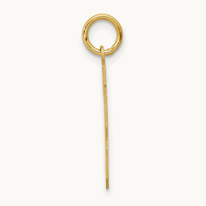 Medium Satin Number 13 Charm — 14K Yellow Gold