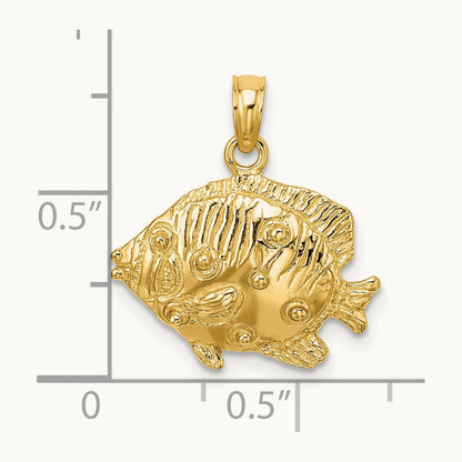2-D Polished Engraved Fish Charm — photo set