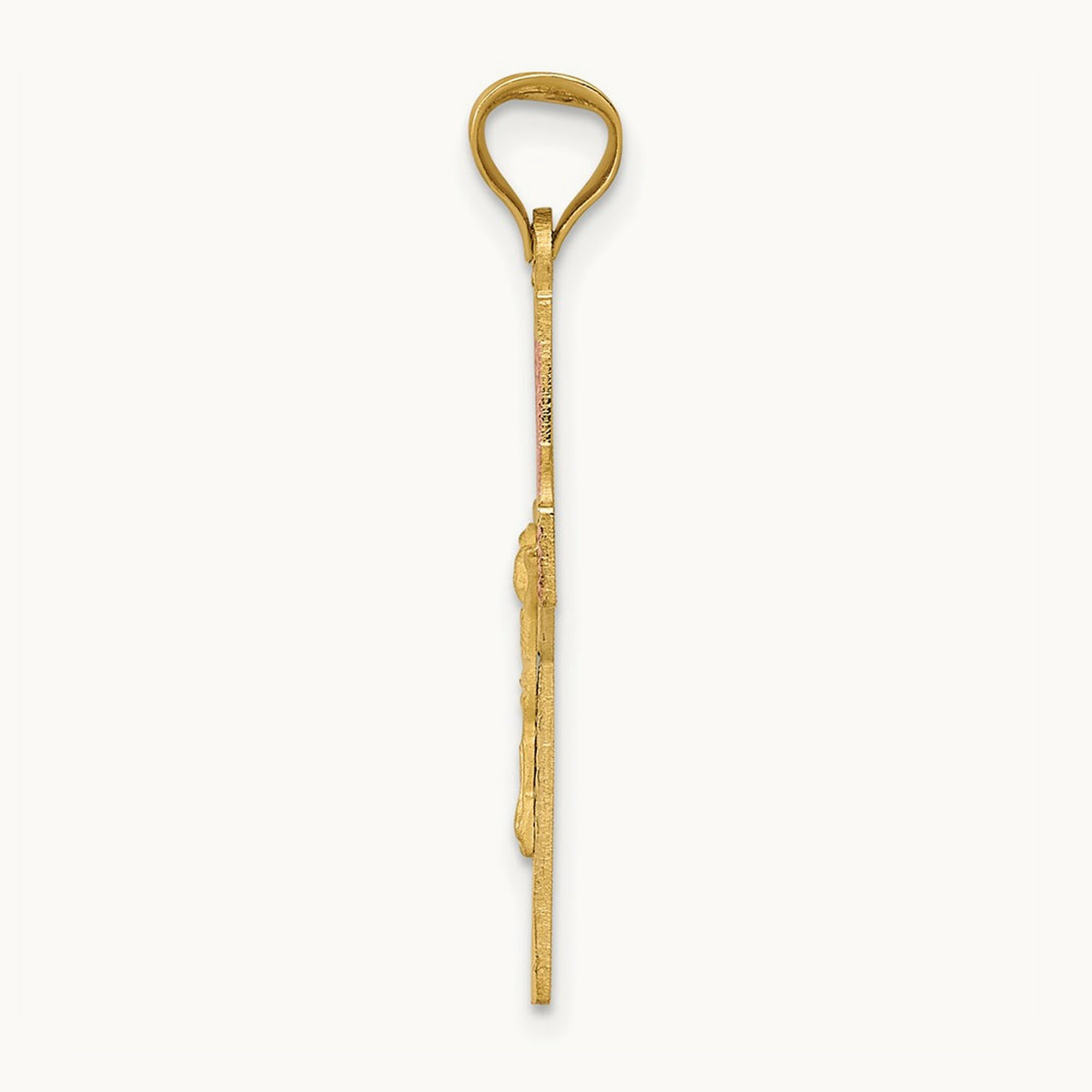 w/Rhodium Iona Crucifix Cross Pendant, 14K