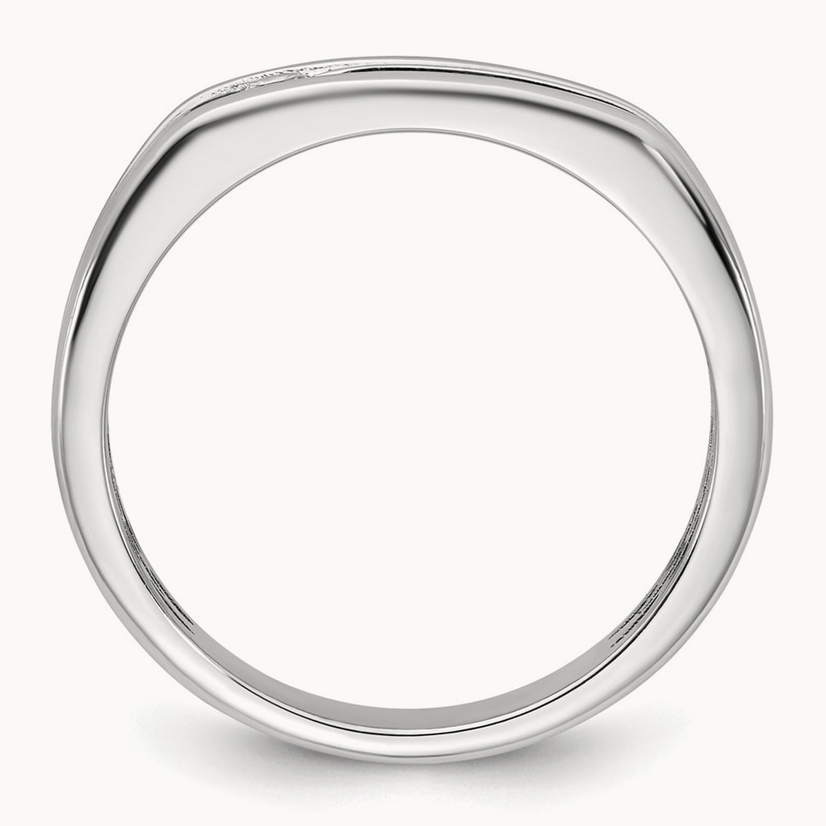 w/Black Rhodium IB Goodman Mens Complete 1/10ct Diamond Ring, 14K White Gold