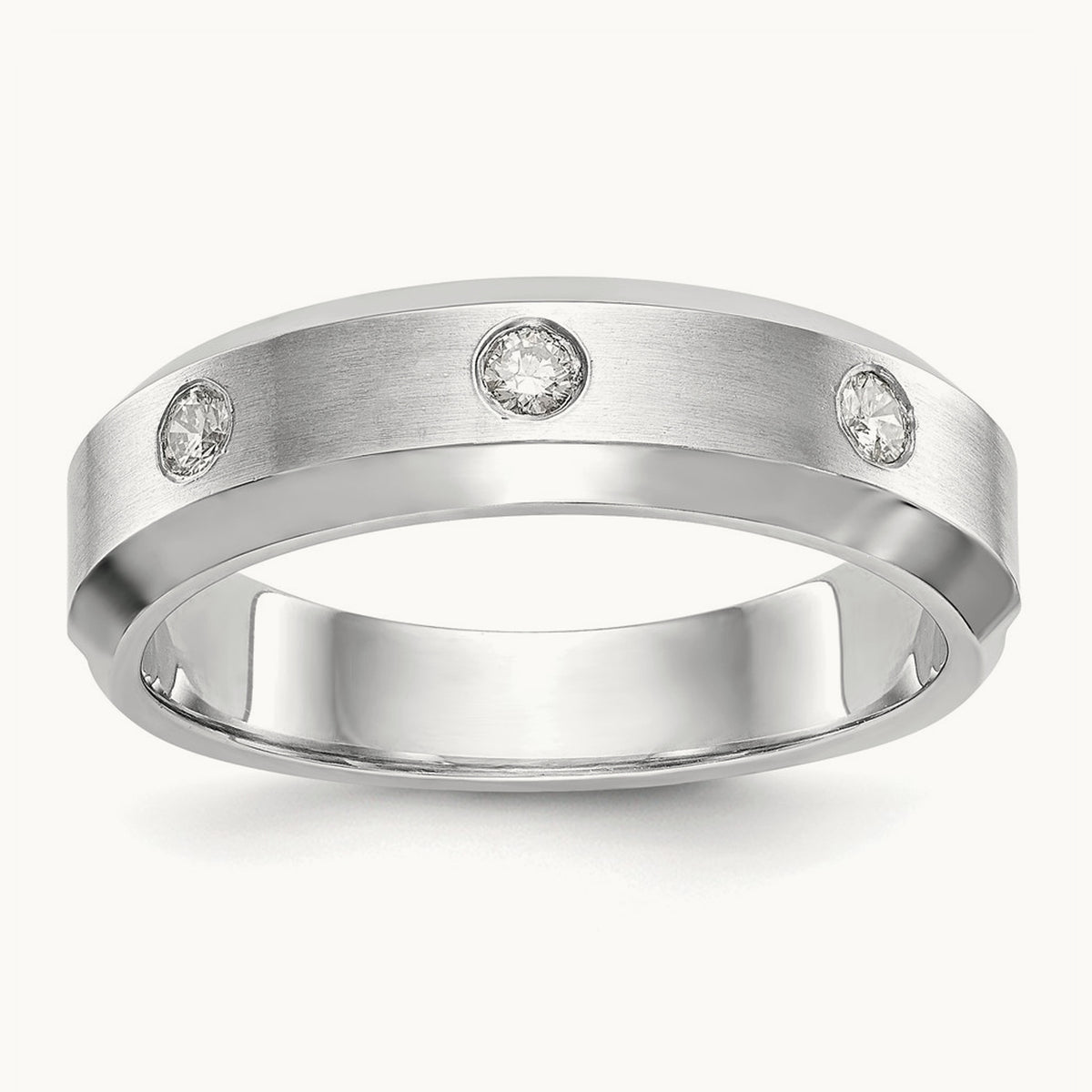 Diamond Men's Band, 14K White Gold