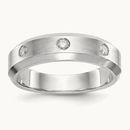 Diamond Men's Band, 14K White Gold