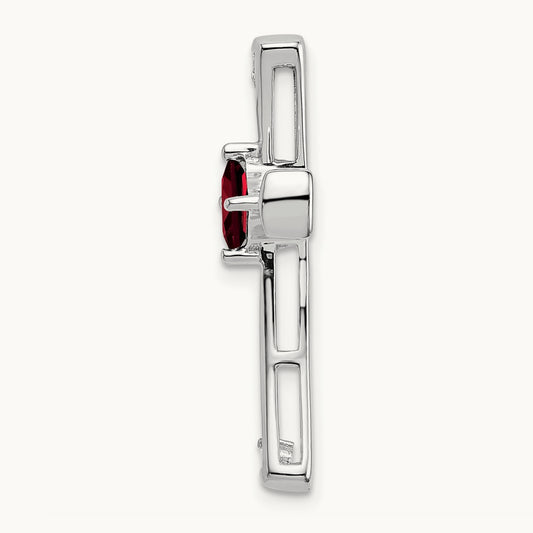 Garnet and Diamond Cross Chain Slide — photo set