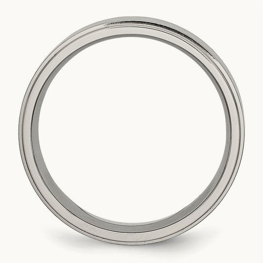 Brushed Center Ridged Edge Band — photo set