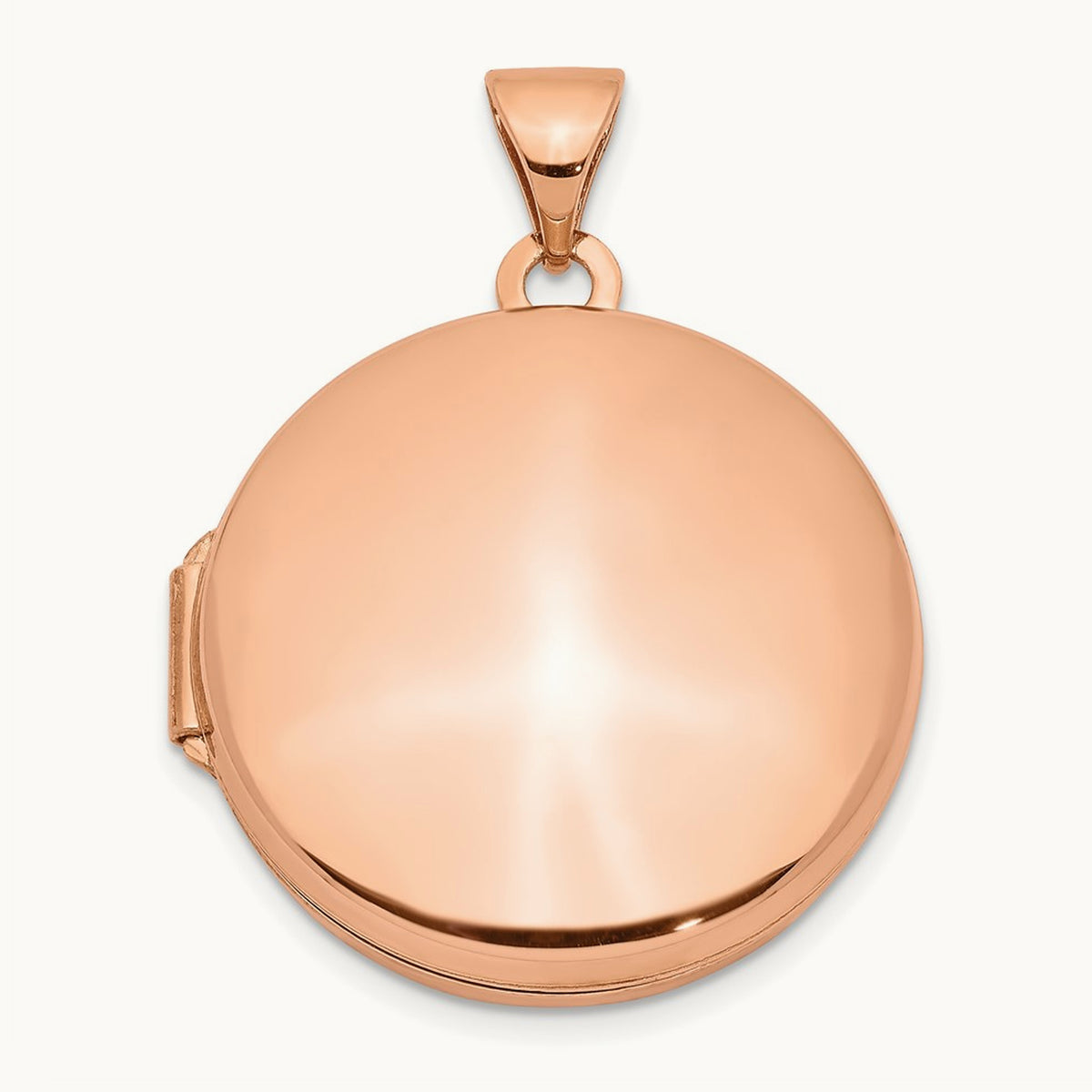 Round Locket, 20mm, 14K Rose Gold