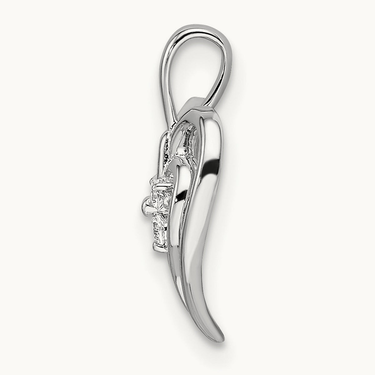 Polished Heart Diamond Pendant — photo set