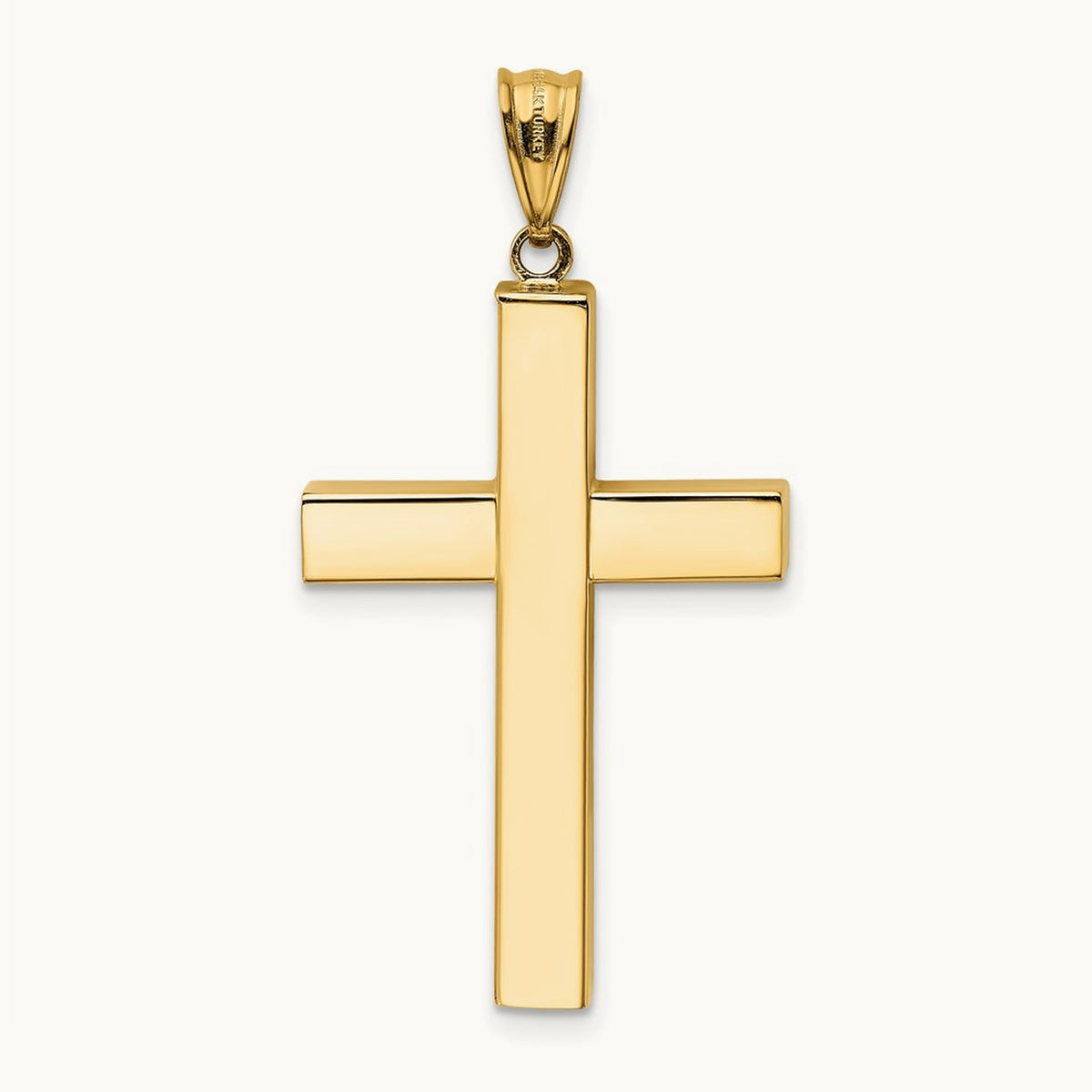 Hollow Cross Pendant, 14K