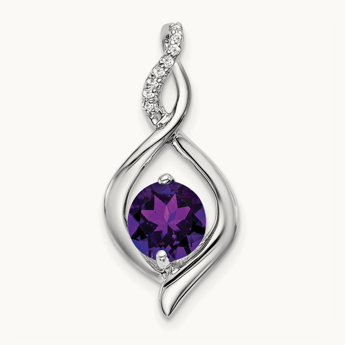 Amethyst and Diamond Pendant — photo set