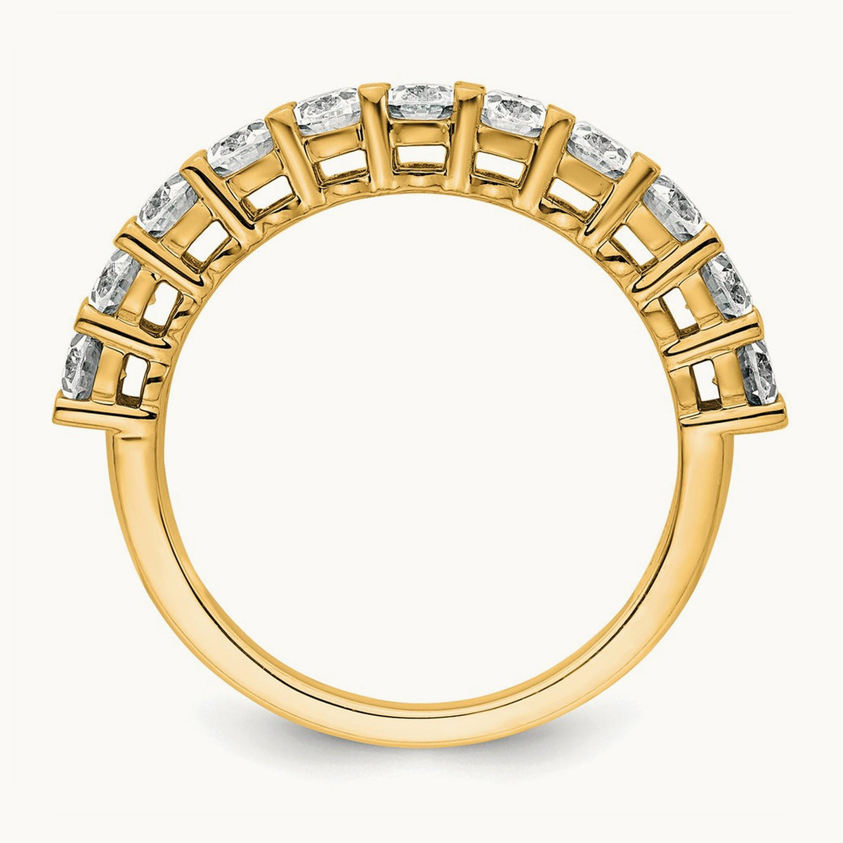 5 Stone Band, 1.50 ct tw Lab-Grown Diamond — 14K Yellow Gold