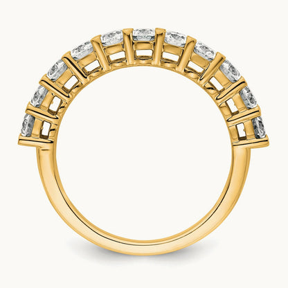 5 Stone Band, 1.50 ct tw Lab-Grown Diamond — 14K Yellow Gold