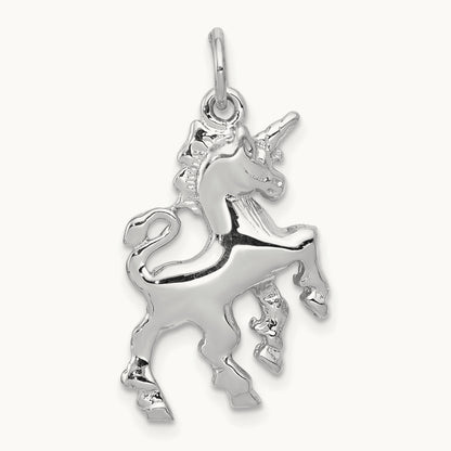 Unicorn Charm, 14K White Gold