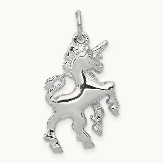 Unicorn Charm, 14K White Gold