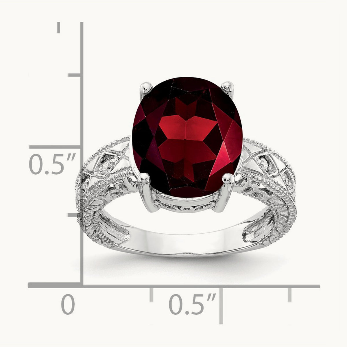Oval Garnet AA Diamond ring — photo set