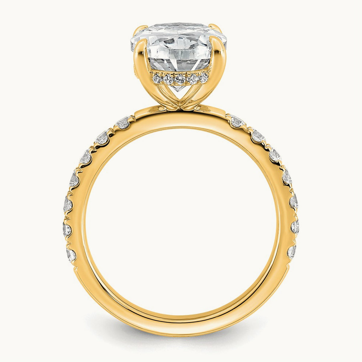 Oval Solitaire Engagement Ring, 1.25-4.50 ct tw Lab-Grown Diamond — 14K Yellow Gold, 7 (5)