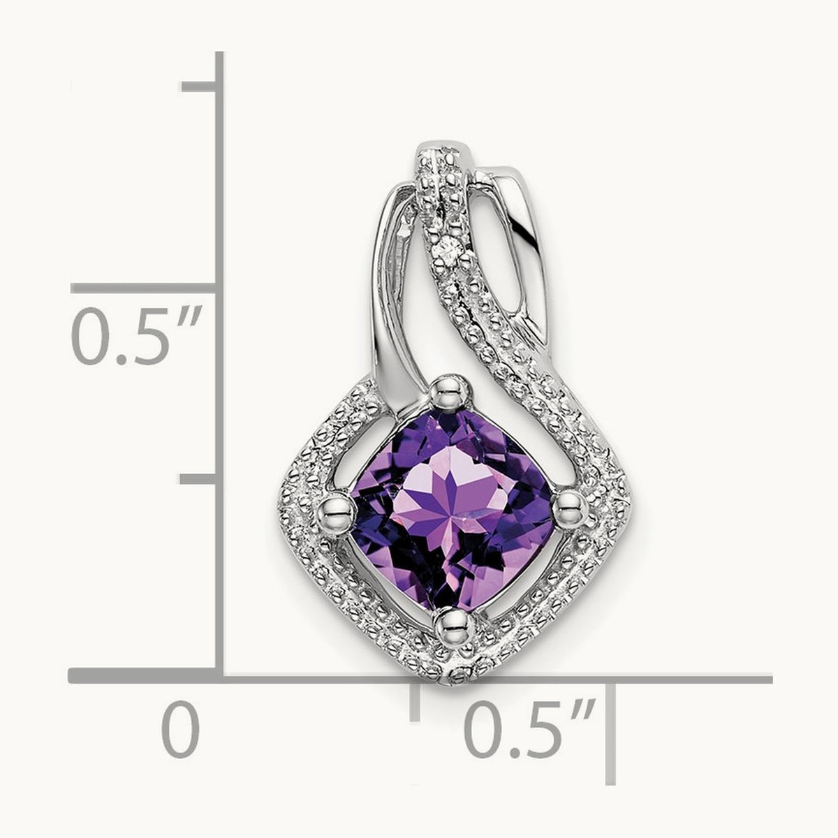 Amethyst and Diamond Pendant — photo set