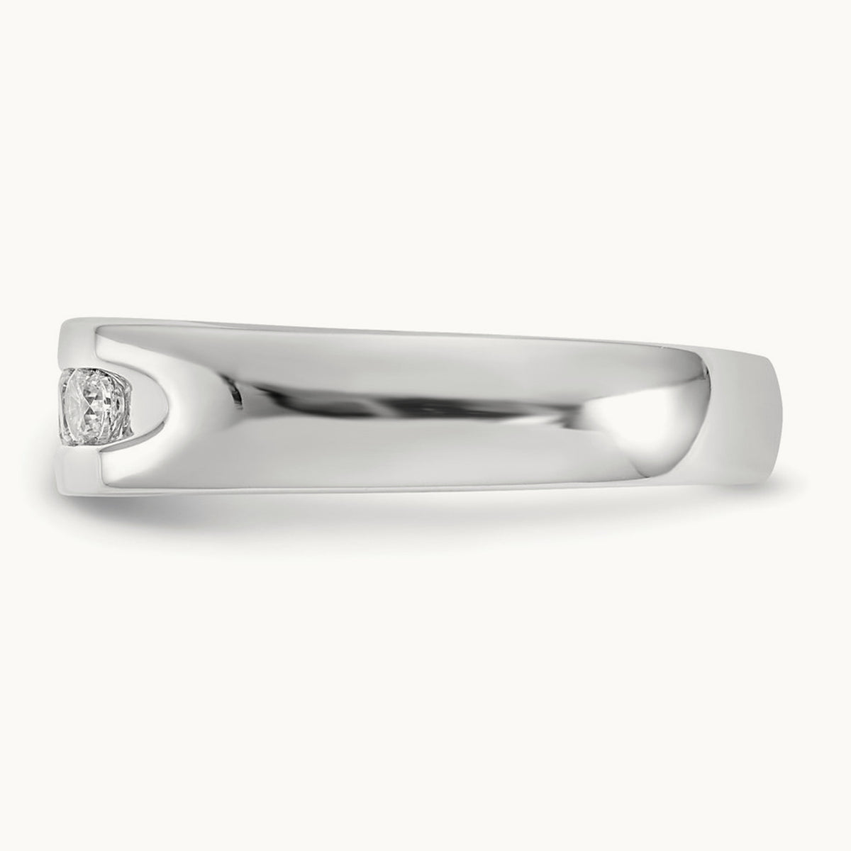 5-Stone Diamond Channel Band, 14K White Gold