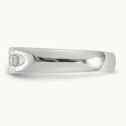 5-Stone Diamond Channel Band, 14K White Gold