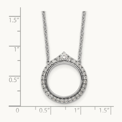 Fancy Circle Diamond 18in Necklace, 14K White Gold