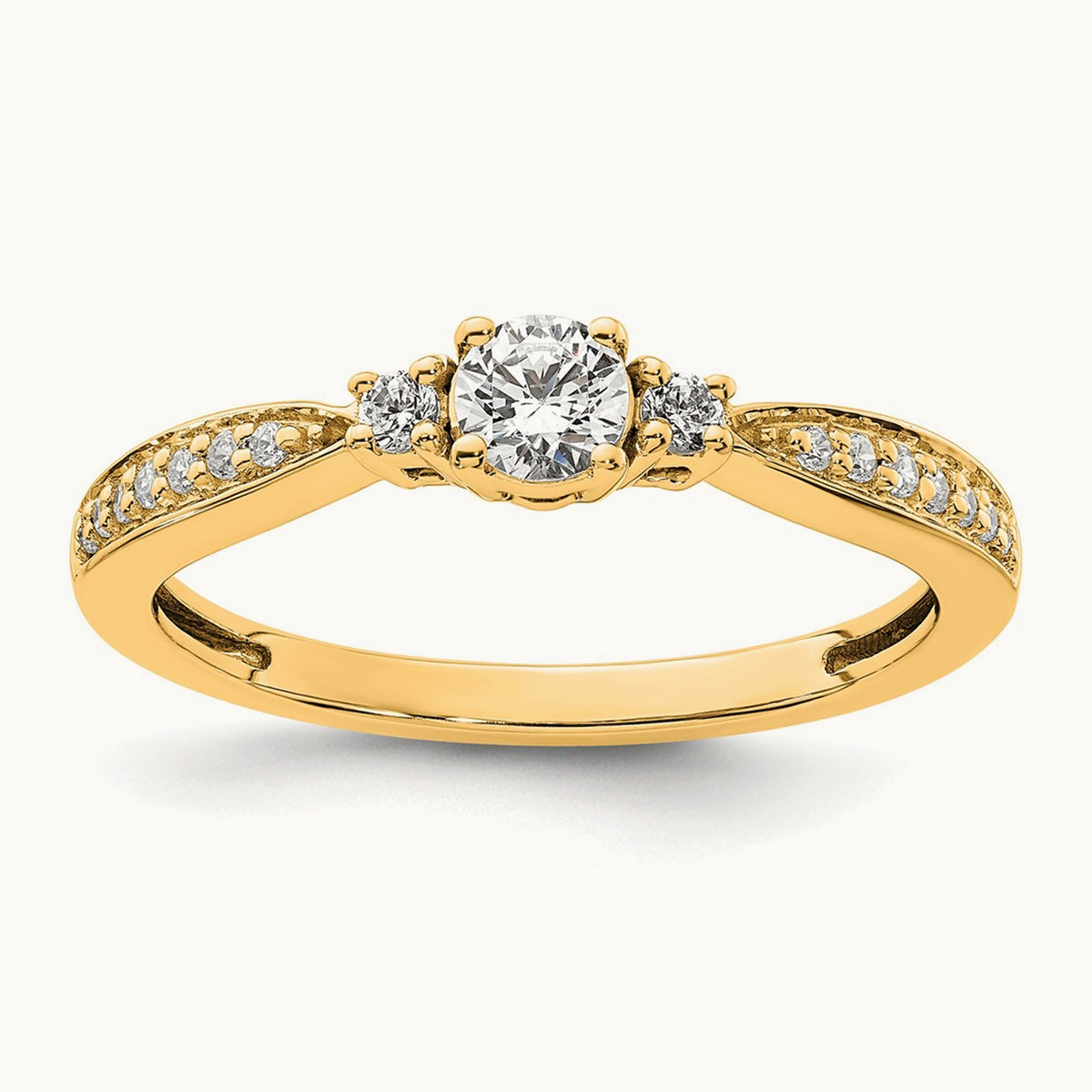 Petite Engagement Ring — 10K Yellow Gold, 7