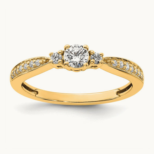 Petite Engagement Ring — 10K Yellow Gold, 7