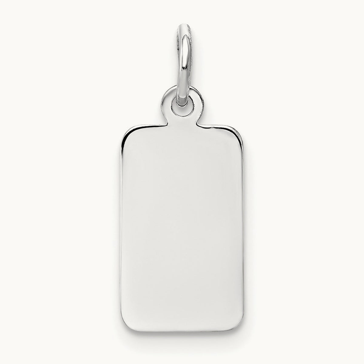 Plain .011 Gauge Rectangular Engravable Charm — photo set