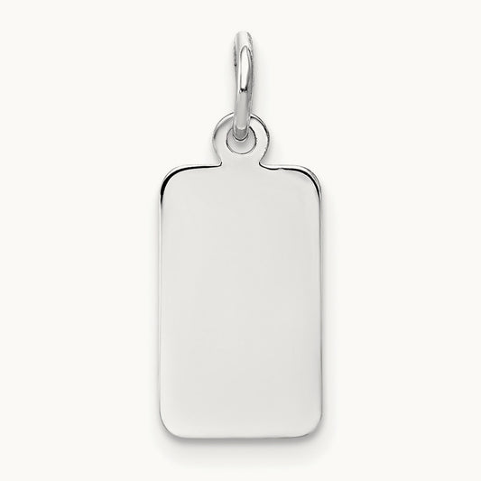 Plain .011 Gauge Rectangular Engravable Charm — photo set