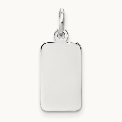 Plain .018 Gauge Rectangular Engravable Charm — 19.5mm