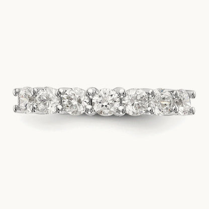 7-Stone Diamond Band, 14K White Gold