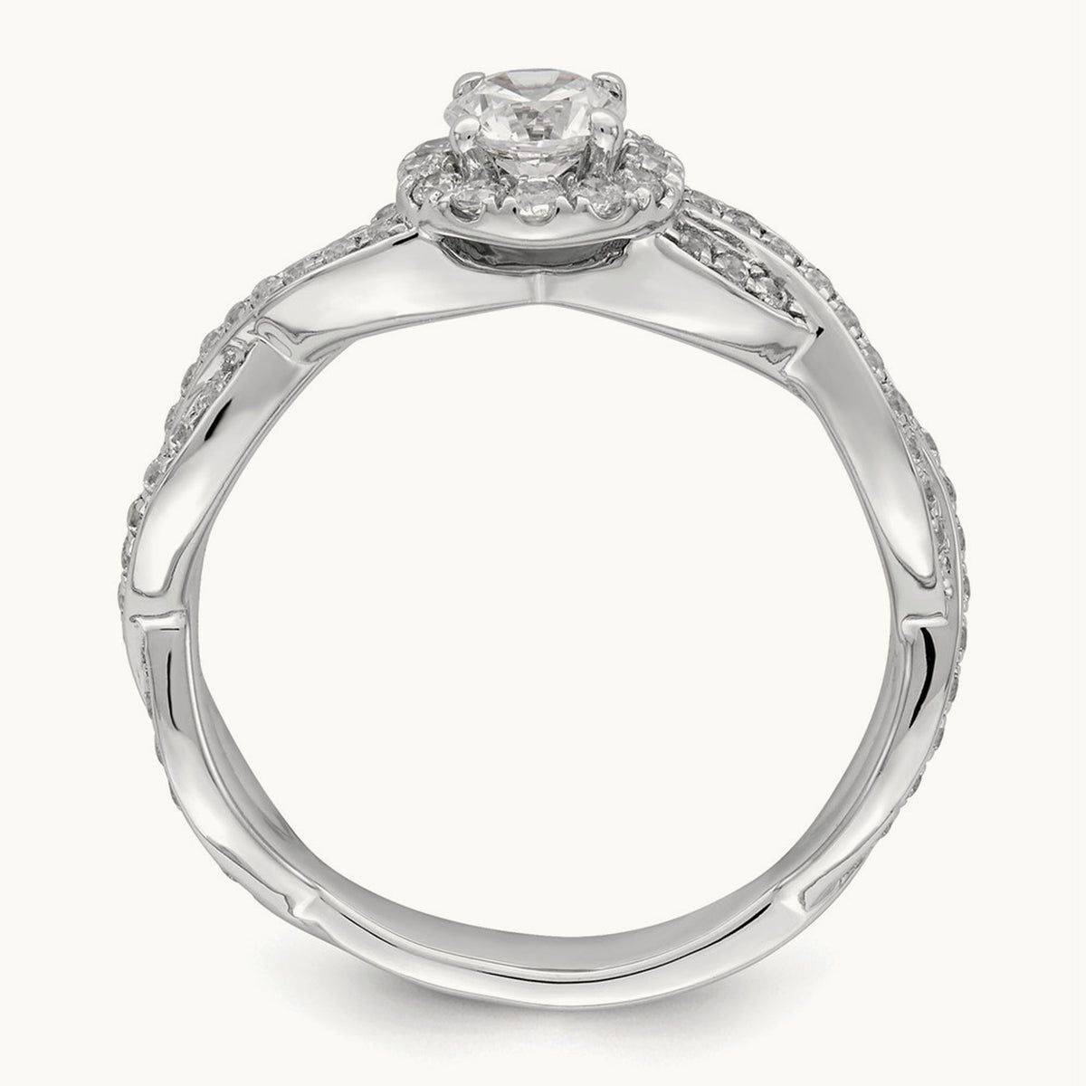 Round Engagement Ring, 0.75 ct tw