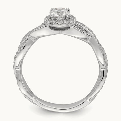 Round Engagement Ring, 0.75 ct tw