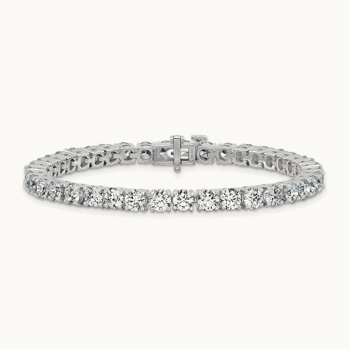 Tennis Bracelet, 12.50 ct tw Lab-Grown Diamond — 14K White Gold