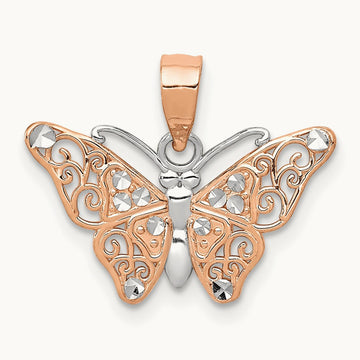w/ Diamond-cut Butterfly Pendant — photo set