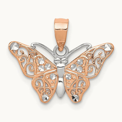 w/ Diamond-cut Butterfly Pendant — photo set