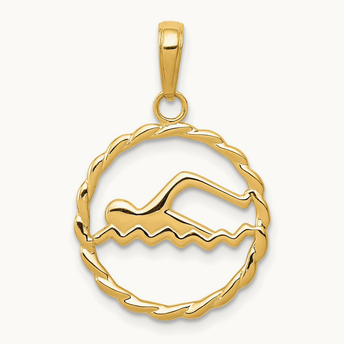 Swimming Charm, 14K