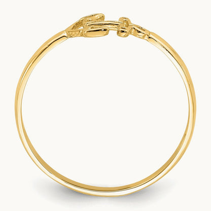 Polished Anchor Ring — 14K Yellow Gold