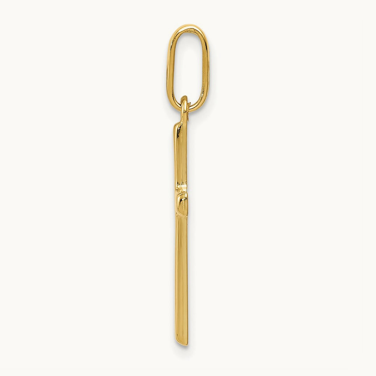 Hollow Cross Pendant, 14K