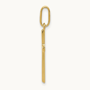 Hollow Cross Pendant, 14K