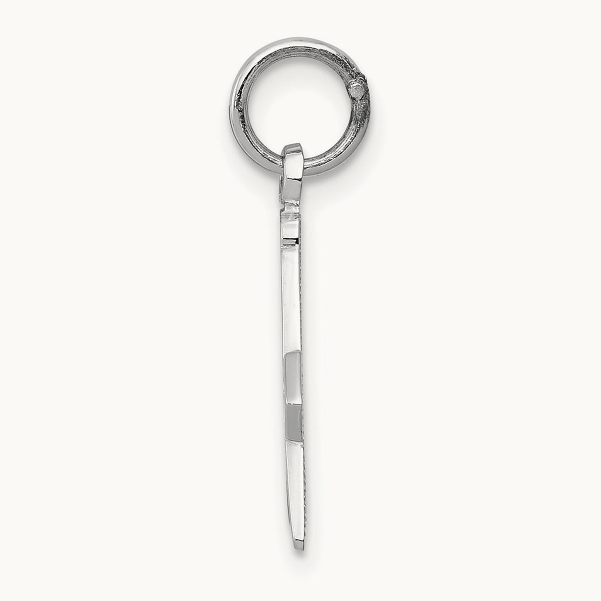 Polished & Textured Masonic Symbol Charm, 14K White Gold