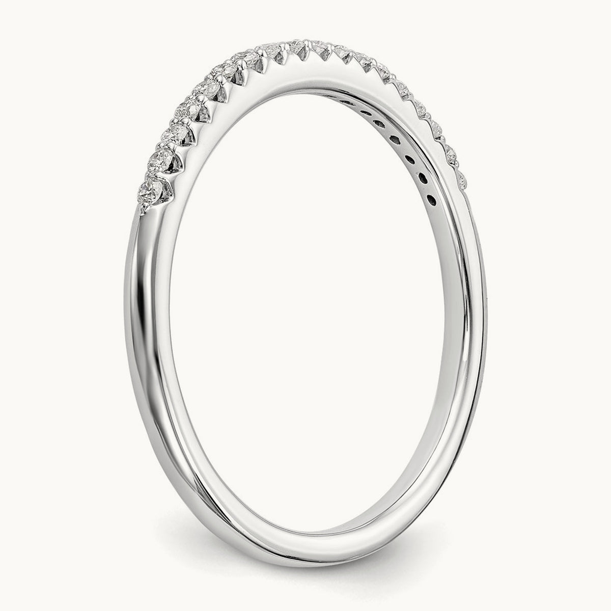 Diamond Wedding Band, 14K White Gold