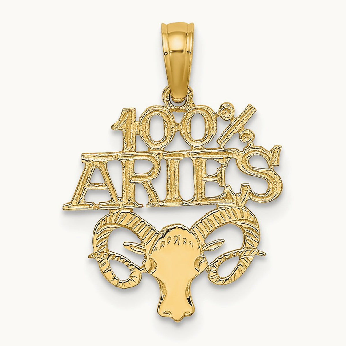 100% ARIES Zodiac Charm, 14K