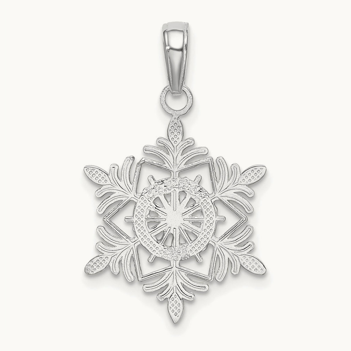 Snowflake Pendant — 14K White Gold