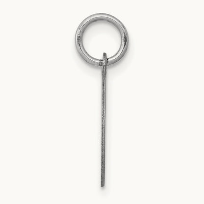 Round Disc Charm, 14K White Gold