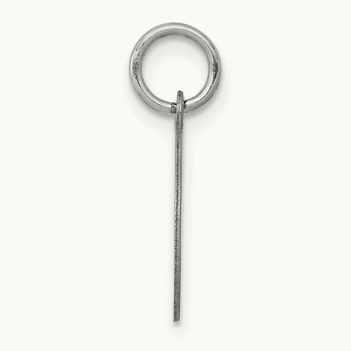 Round Disc Charm, 14K White Gold